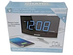 Sharp Digital Alarm Clock With 2 Amp Usb Charge Port & Jumbo Display - Mib!. Fixed Price $11.95.