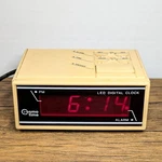 Vintage - Cosmo Time Digital Led Alarm Clock Tan, Model E538 Tested Works. Fixed Price $19.99.