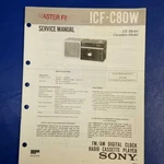 Sony ICF-C80W Service Manual Original Paper Oem Repair Guide Usa. Fixed Price $106.75.