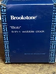 Brookstone Bob 5-IN-1 Silver Wobble Clock Nos Never Used. Fixed Price $11.89.