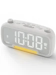 Rocam Clock Radio, Fm Alarm For Bedroom Modern Small, White. Fixed Price $40.69.