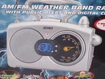 Jensen Weather Band Public Alert Radio & Blue Backlit Lcd Clock Storm Siren. Fixed Price $18.99.