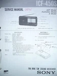 Service Manual Sony ICF-450 Receiver/radio, Original. Fixed Price $12.33.