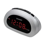 Digital Sharp Alarm Clock, Cosmic Silver, Easy To Set Controls, Red Led Display. Fixed Price $9.72.