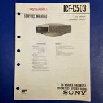 Sony ICF-C503 Service Manual Original Paper Oem Repair Guide Usa. Fixed Price $26.96.