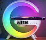 Modern Digital Clock Radio With Wireless Charging, Bluetooth, Night Light. Fixed Price $15.97.