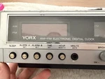 Yorx R5146 Digital Clock Radio Am/fm Dual Alarm Woodgrain Vintage Retro. Fixed Price $15.00.