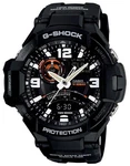 Casio G-shock Twin Sensor Compass Aviator Black Resin Band Watch GA1000-1A. Fixed Price $179.95.