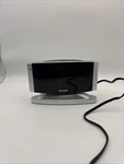 Sharp Led Digital Alarm Clock, Swivel Base, Silver Case, Red Display, SPC033D. Fixed Price $16.00.