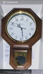 Timekeeper Essex 18.75" Modern Pendulum Wall Clock (faux Wood) Excellent. Fixed Price $29.99.