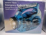 Vintage Sharper Image Emergency Radio Spotlight (model YW631) Hand Crank Power. Fixed Price $17.99.
