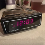 Vintage Stewart 245 Fm Am 2-BAND Digital Alarm Clock Radio Wood Grain- Rare. Fixed Price $16.99.