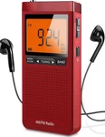 Am Fm Portable Radio Personal With Excellent Reception Battery Red. Fixed Price $32.54.