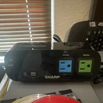 Sharp Digital Clock Black With Usb Charging Port & Dual Power Outlets. Fixed Price $18.90.