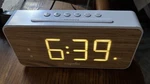 Capello Big Time Clock Digital Dual Alarm White Wood Grain Model CA-35. Fixed Price $15.00.