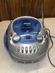 Memorex MP3226 Cd /radio /cassette Boombox Blue Translucent Works/tested. Fixed Price $75.00.