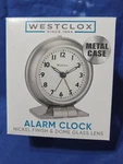 Westclox Alarm Clock Silver Metal Case With Dome Glass Lens And Nickel Finish. Fixed Price $16.97.