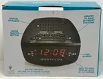 Westclox #80209T Alarm Clock Radio Red Led Display (black). Fixed Price $24.99.