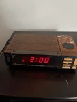 Vtg Candle 70 Fm/am Clock Radio Alarm Brown Black Works. Fixed Price $15.00.