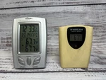 Vintage 2001 Silicon Scientific Wireless Indoor Outdoor Thermometer Atomic Clock. Fixed Price $17.74.