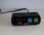 Sharp Digital Alarm Clock - Usb Power Outlets Model SPC137 Tested Working. Fixed Price $13.95.