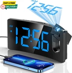 Projection Alarm Clock, Digital With Modern Curved Design 180 Rotatable. Fixed Price $18.93.