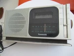Vintage 1970S Panasonic RC-205 Clock Radio Alarm Silver Wood Untested Great $$!. Fixed Price $8.99.
