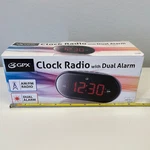 Gpx Dual Alarm Clock Radio Am/fm Black C232B. Fixed Price $30.00.