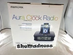 New Open Box Memorex Aura Digial Fm Clock Radio Ipod Dock MI4019-BLK Black. Fixed Price $34.99.