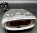 Vtg Sylvania TCR1276 Am/fm Digital Alarm Clock Radio Silver Led Display Tested. Fixed Price $12.88.