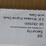 Security Wireless Digital Clock 2.6" White Display GE-ZB266D. Fixed Price $420.00.