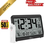 Atomic Clock With Indoor Outdoor Temperature, Self-setting Digital Wall. Fixed Price $32.99.