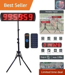 Portable 5'' High 6 Digits Led Race Clock With Tripod For Running Events, Cou.... Fixed Price $318.20.