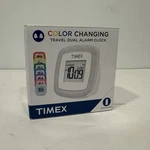 Timex Travel Dual Alarm Color Changing Portable Compact Battery Powered. Fixed Price $12.99.