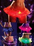 Petticoat Tutu With Fiber Optic Sparkles Light Up Man Led Burning Choose Color. Fixed Price $23.90.