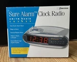 Emerson Sure Alarm Clock Radio #CK5029 Am/fm/gray/battery Back Up/nib. Fixed Price $16.97.
