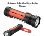 Gopower Emergency Solar Flashlight 2600MAH Bank With Am/fm Weather Radio. Fixed Price $25.00.