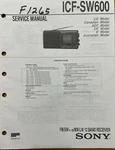 Sony ICF-SW600 Fm 12 Band Receiver Original Service Repair Manual. Fixed Price $14.94.