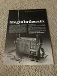 Vintage 1971 Sony TFM-8100W All-weather Radio Am Vhf Print 1970S. Fixed Price $7.99.