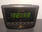 Zenith Z-124B Am/fm Dual Alarm Clock Radio Black Green Led Display Easy To Read. Fixed Price $21.99.