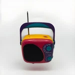 Vintage Spectra Am/fm Portable Radio 1990S Retro Colorblock Pink Purple Yellow. Fixed Price $29.99.