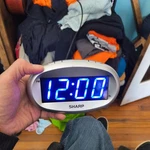 Sharp Model SPC-073 Led Alarm Clock Silver Tested And Working Free Shipping. Fixed Price $12.00.