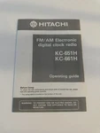 Vintage Hitachi KC-651H/661H Digital Alarm Clock Radio Manual. Fixed Price $15.00.