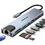 Usb Hub Ethernet Adapter, 8 1 Docking Station With 4K Hdmi, RJ45 Et.... Fixed Price $17.90.