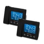 Magnasonic Projection Clock Radio W/ Battery Backup & Dual Alarm, 2 Pack. Fixed Price $64.99.