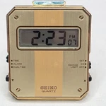 Seiko Quartz Digital Travel Alarm Clock Gold Case Japan 74802 Vintage 1970S 80S. Fixed Price $36.99.
