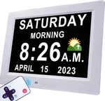 27 Alarms Digital Clock With Voice-talking Time, Auto Dst, 20 Custom Reminder.... Fixed Price $53.59.