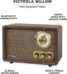 Victrola Willow VRS-2800 Retro Wood Bluetooth Fm/am Radio Rotary Dial. Fixed Price $104.50.