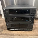 Rca Rp 8530 Compact Stereo System Dual Cassette Cd Player Am Fm Radio Black. Fixed Price $279.95.