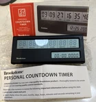 Brookstone Personal Countdown Timer - Also Date & Clock New In Box. Fixed Price $24.96.